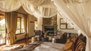 Tuningi Safari Lodge Last Minute Special Fireplace in Suite