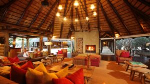 Kapama Buffalo Camp Last Minute Specials main area fireplace
