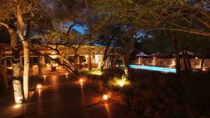 Kapama Karula Last Minute Specials lodge exterior at night